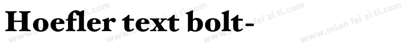 Hoefler text bolt字体转换